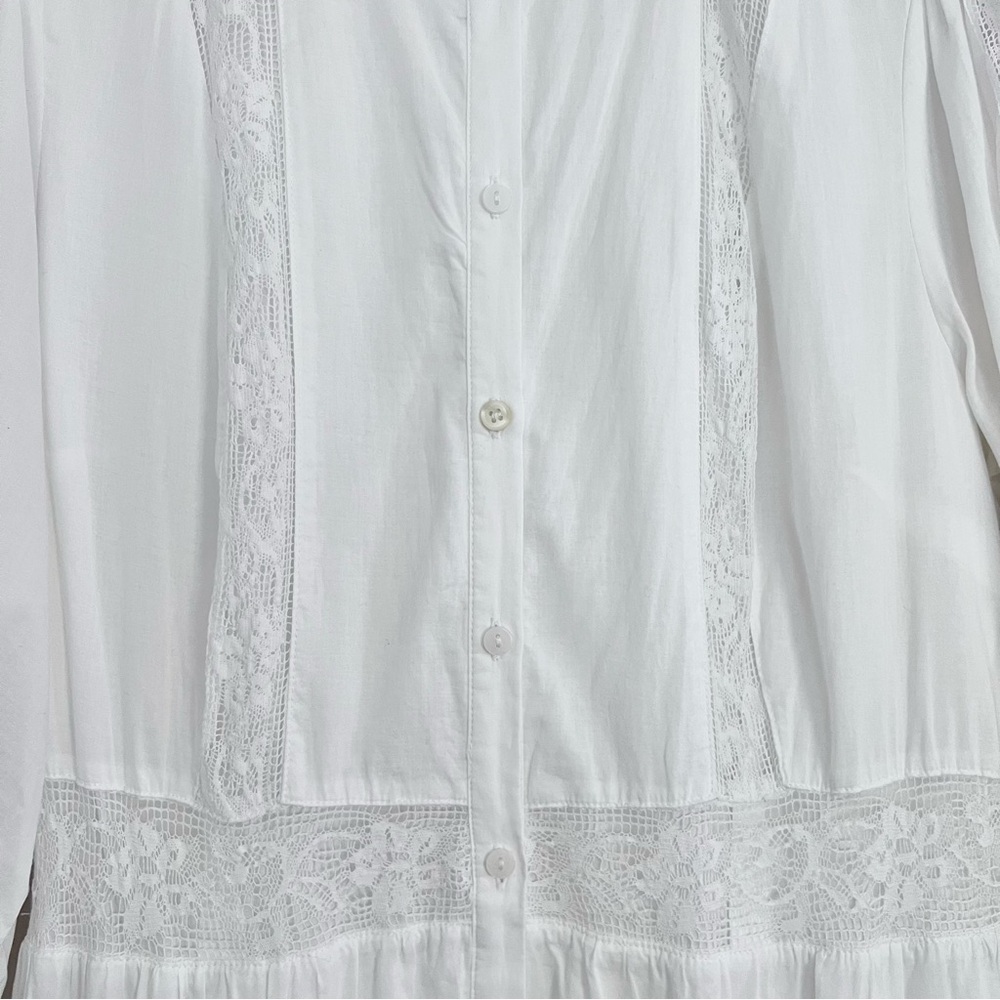 🎀 LoveShackFancy for Target Phoebe White Button-Up Dress - Picture 7 of 16